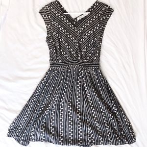 Modcloth Sunny Girl Daisy Print Navy Dress L